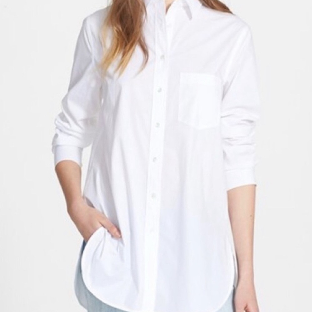 Classic White Button-Up Shirt